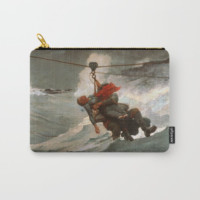 The Life Line by Winslow Homer, 1884 Carry-All Pouch