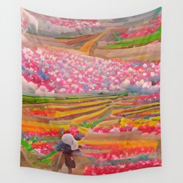Flower Fields 14 Wall Tapestry