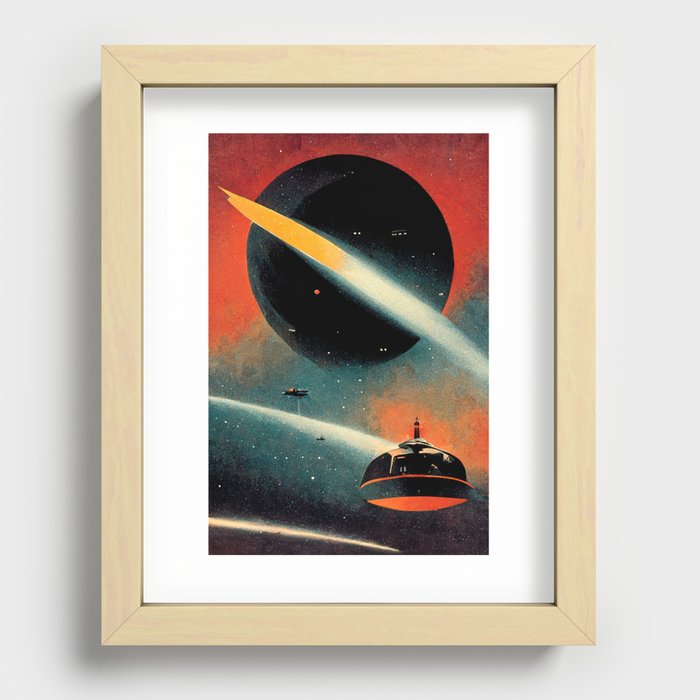 Vintage Deep Space Exploration Series - 03 Recessed Framed Print