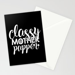 Classy Mother Pupper Funny Cute Pet Lover Stationery Card