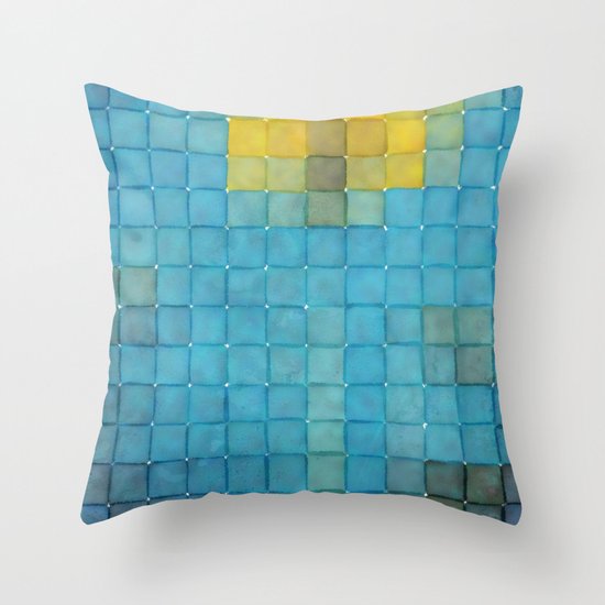 Polaroid Pixels I (Flower) Throw Pillow