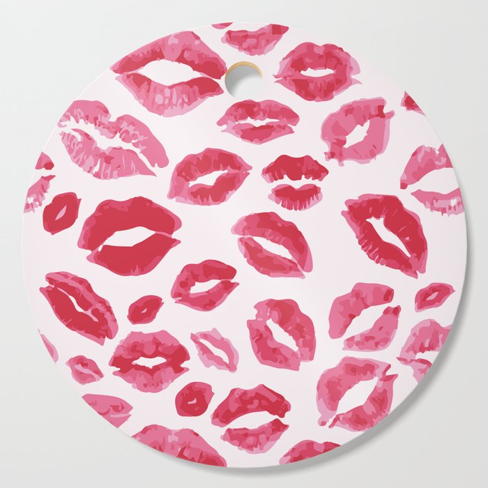 Lipstick Kisses Cutting Board