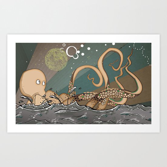 Tireless Octopus Art Print