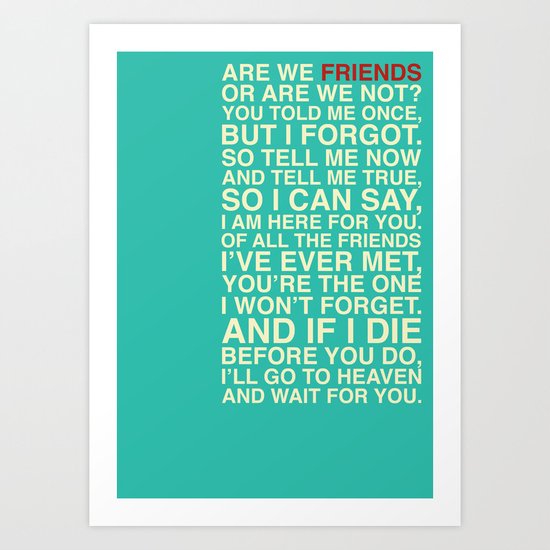 Friends Art Print