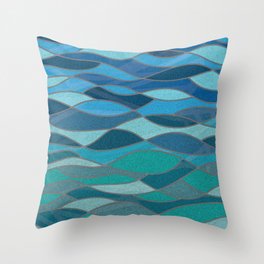 Stained Glass Water Throw Pillow