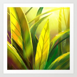 Tropical Plants Sunshine Art Print