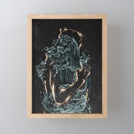 Water and fire. Framed Mini Art Print