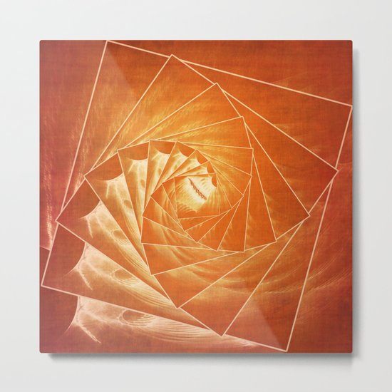 The Burning Eye Sees Spiral Metal Print