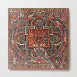 23 Diety Nairatma Mandala Tibet 1300's Metal Print
