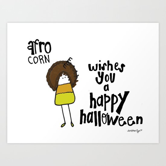 Afro Corn Art Print