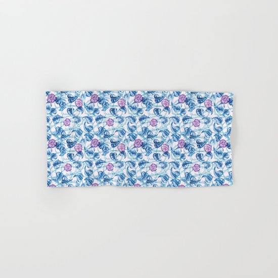 Ipomea Flower_ Morning Glory Floral Pattern Hand & Bath Towel