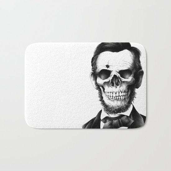 Lincoln Skull Bath Mat