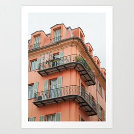 Colorful Building In Nice, France Photo | French Architecture Travel Photography Art Print | Colors Of Europe Art Print