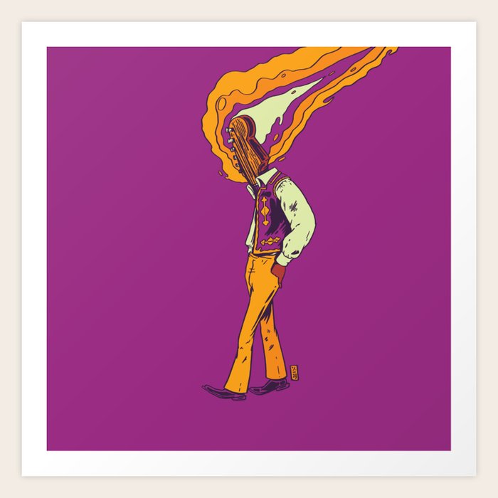 Guitar God Art Print by Thomcat23 Society6