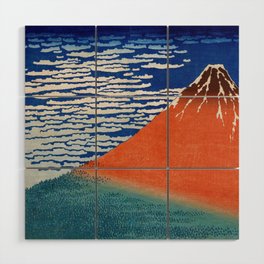 South Wind, Clear Weather, 1830-1833 by Katsushika Hokusai Wood Wall Art