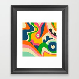 Colorful Mid Century Abstract  Framed Art Print
