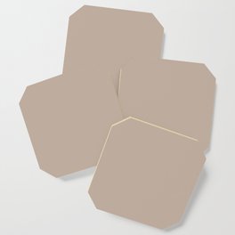 Taupe - Beige - Light Brown Solid Color Parable to Valspar Western Sandstone 1001-10A Coaster
