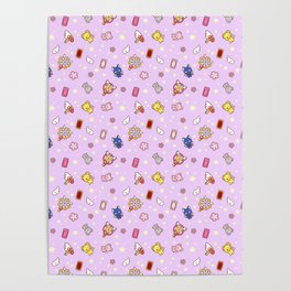 cardcaptor sakura cute pattern lilac Poster