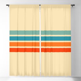 Ienao - Classic 70s Retro Stripes Blackout Curtain