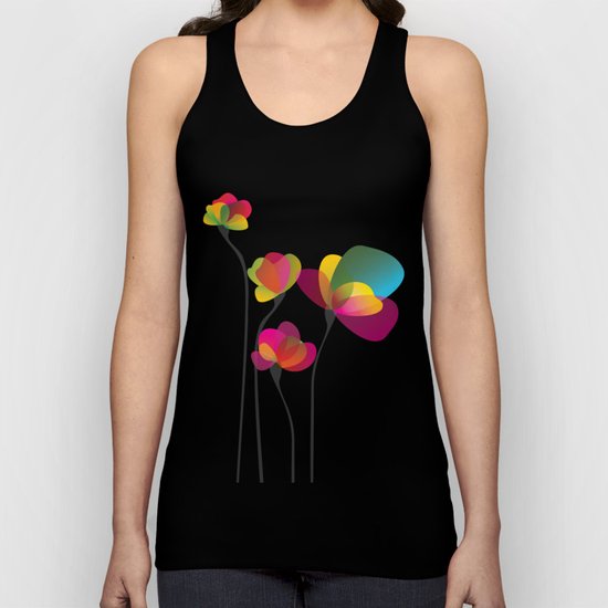 Abstract Flowers Unisex Tank Top