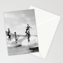 Vintage Surfing in Hawaii Stationery Cards