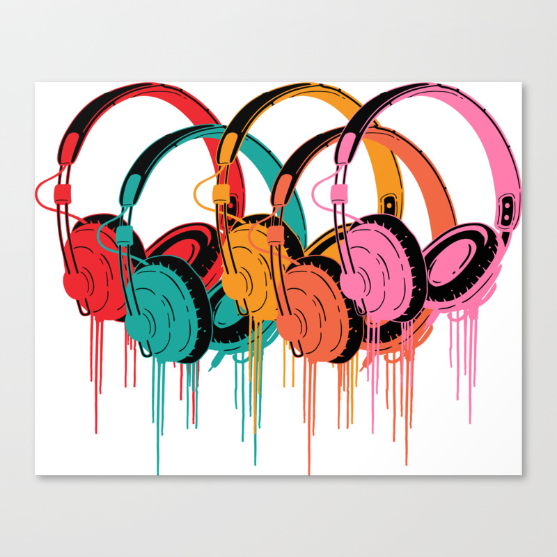 colorful headphones