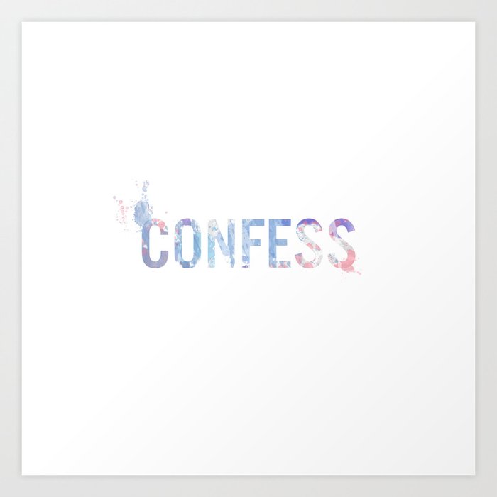 Confess by Colleen Hoover. Book Cover Art Print 