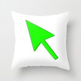 Cursor Arrow Mouse Green Throw Pillow