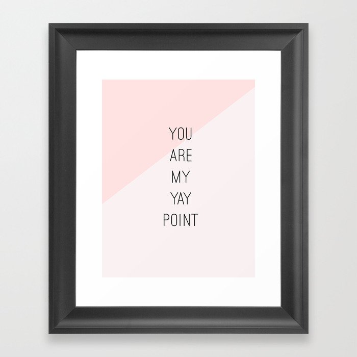 Yay Point Framed Art Print