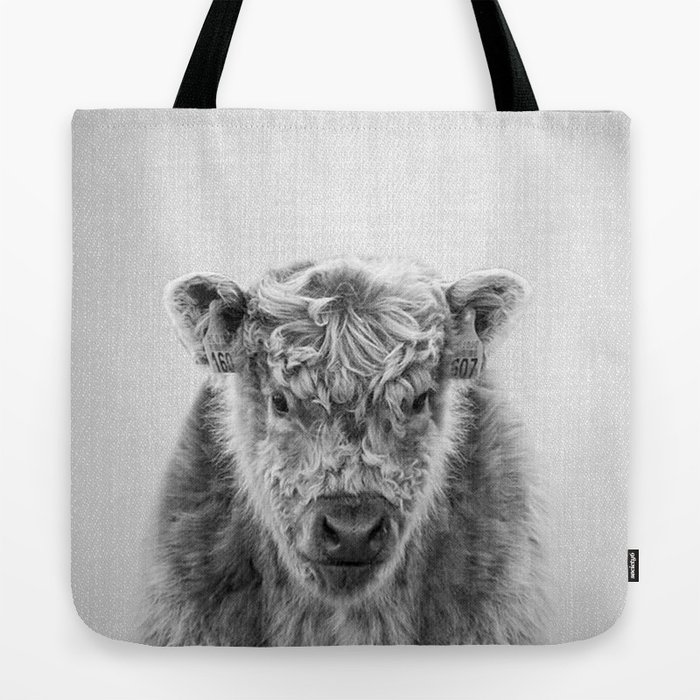 Fluffy cow tote clearance bag