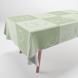 Sage Green Checker Boobs Tablecloth