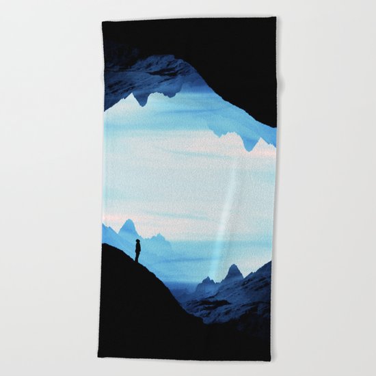 Blue Wasteland Isolation Beach Towel