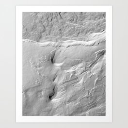 Weathered Snow - 5 Art Print