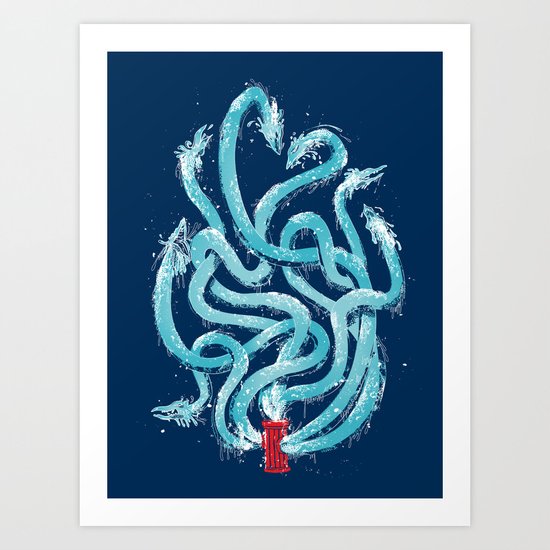 Firehydra! Art Print