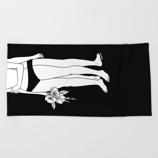 I hate you, don't leave me Beach Towel