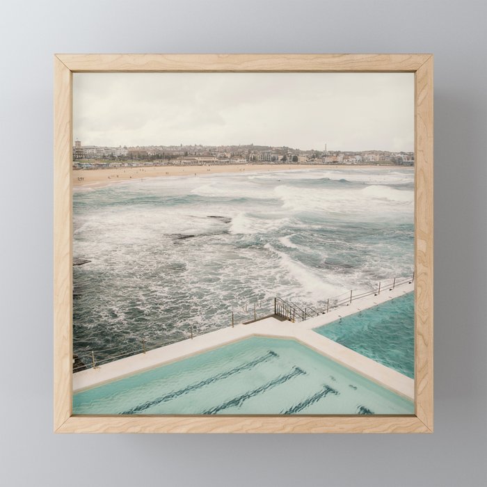 Gazing over Bondi Beach, Sydney  Framed Mini Art Print