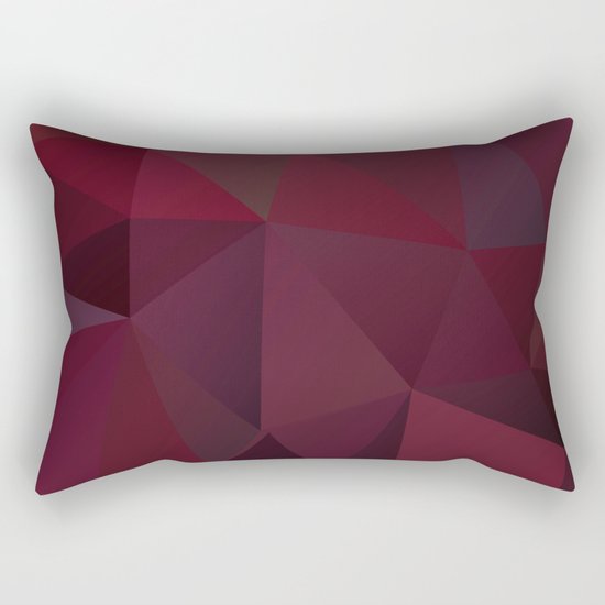 Abstract background of triangles polygon design red marsala colors Rectangular Pillow