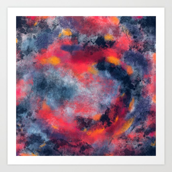 Abstract Texture Digital Painting Art Print By Elizabethschulz