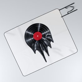 Melting vinyl / 3D render of vinyl record melting Picnic Blanket