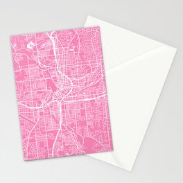 Atlanta map pink Stationery Cards