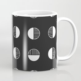 Minimal Boho Geometric Stamp - Black and White Coffee Mug