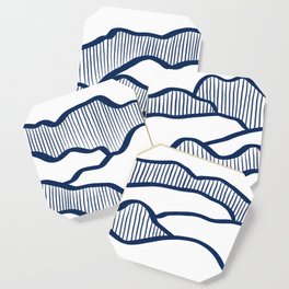Abstract mountains line 1 Coaster