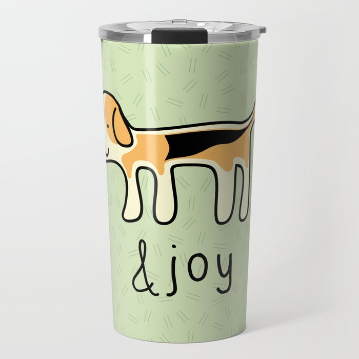 Cute Beagle Dog &joy Doodle Travel Mug