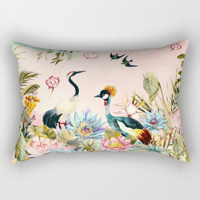 Landscapes of birds in paradise 2 Rectangular Pillow