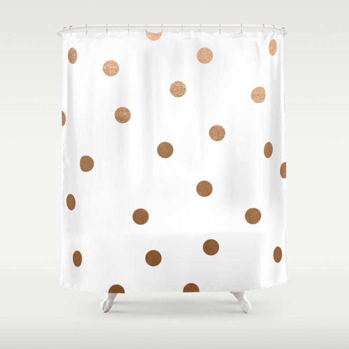 Gold Dot Shower Curtain By Madisynnicole Society6