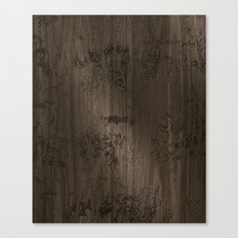 Brown engraved wood board Canvas Print