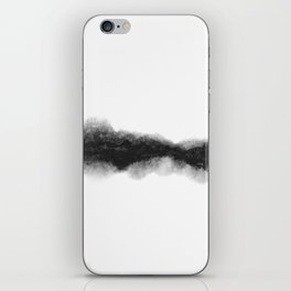 Abstract Watercolor Midnight Black Painting iPhone Skin