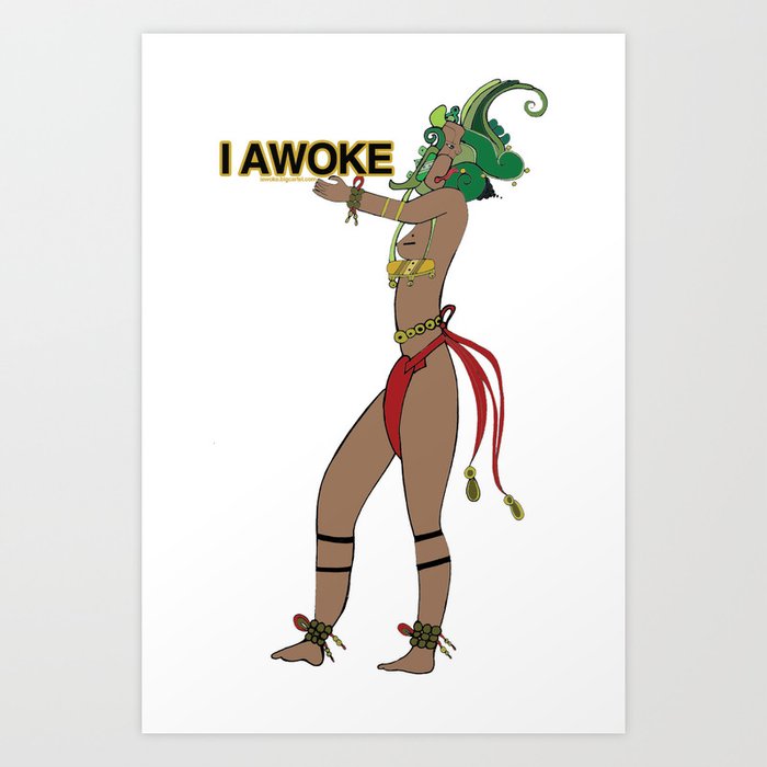 I Awoke Olmec Head Art Print