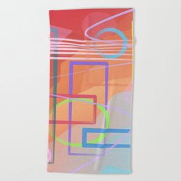 Abstract Stroke of Life (D162) Beach Towel