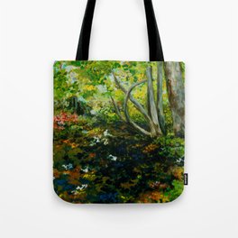 Deep woods creek acrylic Tote Bag